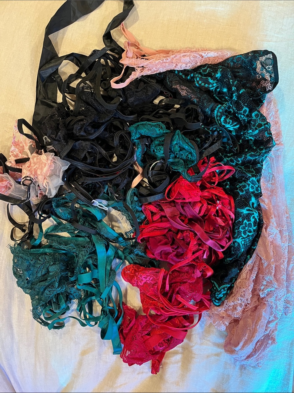 SHEIN Avidlove Bundle of 10 Lace Lingerie Sets Bras, Panties, Garters, Teddies